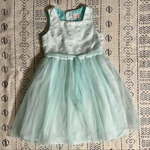 Wonder Nation Teal Flower Print Dress